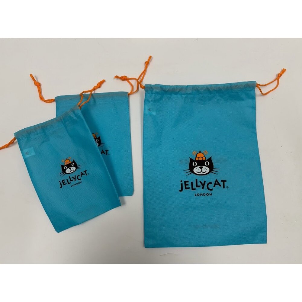 Jellycat Plush Set Of 3 Teal Blue Dust Bags Storage Protection